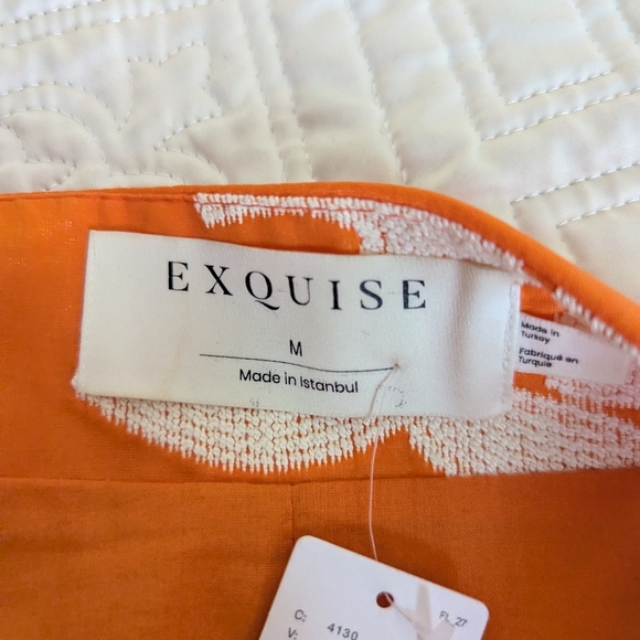 ANTHROPOLOGY EXQUISE Orange Floral Embroidered Cotton Phoebe Maxi Dress Medium - Picture 11 of 15